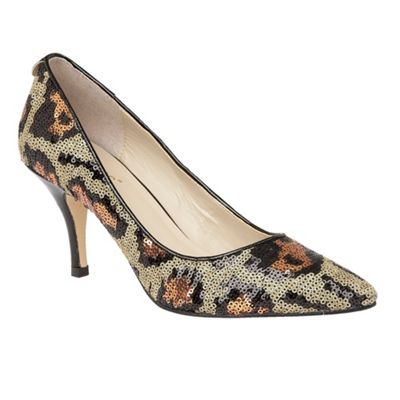 Leopard sequins 'Mosta' pointed toe courts